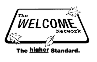 THE WELCOME NETWORK THE HIGHER STANDARD. logo