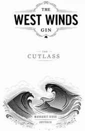 THE WEST WINDS GIN THE CUTLASS MARGARET RIVER AUSTRALIA logo