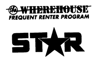 THE WHEREHOUSE FREQUENT RENTER PROGRAM STAR logo