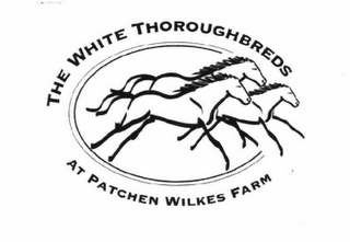 THE WHITE THOROUGHBREDS AT PATCHEN WILKES FARM logo