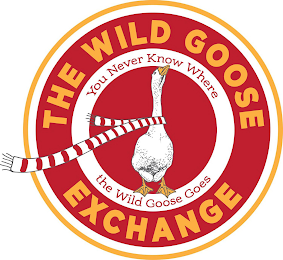 THE WILD GOOSE EXCHANGE YOU NEVER KNOW WHERE THE WILD GOOSE GOES logo