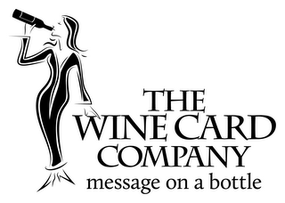 THE WINE CARD COMPANY MESSAGE ON A BOTTLE logo
