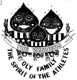 THE WINNERS "OLY FAMILY" "THE SPIRIT OF THE ATHLETES" logo
