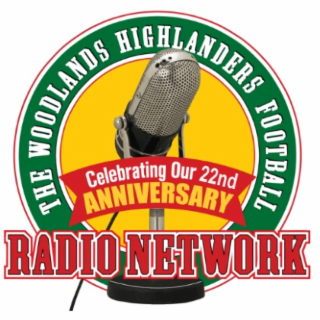 THE WOODLANDS HIGHLANDERS FOOTBALL RADIO NETWORK CELEBRATING OUR 22ND ANNIVERSARY logo