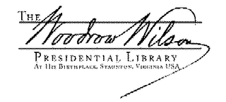 THE WOODROW WILSON PRESIDENTIAL LIBRARY AT HIS BIRTHPLACE, STAUNTON, VIRGINIA USA logo
