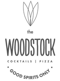 THE WOODSTOCK COCKTAILS PIZZA · GOOD SPIRITS ONLY · logo