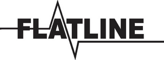 THE WORD FLATLINE WITH A QRS WAVE logo