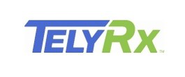 THE WORD TELYRX IN SANS SERIF FONT WITH TELY IN BLUE AND RX IN GREEN logo