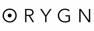THE WORDING "ORYGN" IN STYLIZED UPPERCASE LETTERS, WHERE THE LETTER "O" IS REPRESENTED BY A CIRCLE CONTAINING A SOLID DOT IN THE CENTER. logo