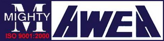 THE WORDS "MIGHTY AWEA" WITH THE WORD "MIGHTY" IN FRONT OF THE LETTER "M". logo