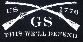 THE WORDS "THIS WE'LL DEFEND"; THE LETTERS "GS" AND "US"; THE NUMBERS "1776" logo
