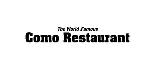 THE WORLD FAMOUS COMO RESTAURANT logo