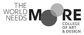 THE WORLD NEEDS MOORE COLLEGE OF ART & DESIGN logo