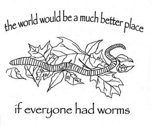 THE WORLD WOULD BE A MUCH BETTER PLACE IF EVERYONE HAD WORMS logo