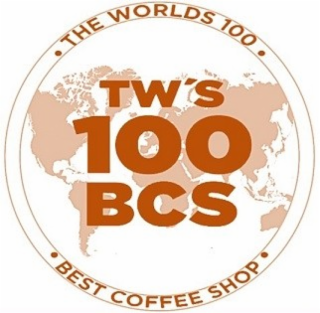 THE WORLDS 100 TW'S 100 BCS BEST COFFEE SHOP logo