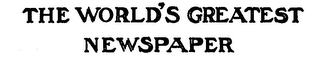 THE WORLD'S GREATEST NEWSPAPER logo