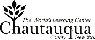 THE WORLD'S LEARNING CENTER CHAUTAUQUA COUNTY NEW YORK logo