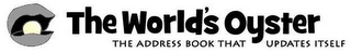 THE WORLD'S OYSTER THE ADDRESS BOOK THAT UPDATES ITSELF logo