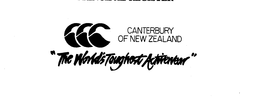 "THE WORLD'S TOUGHEST ACTIVE WEAR" CANTERBURY OF NEW ZEALAND logo