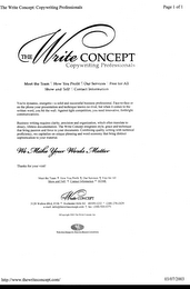 THE WRITE CONCEPT logo