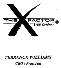 THE X FACTOR BRAND CONDOMS logo