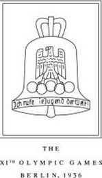 THE XITH OLYMPIC GAMES BERLIN, 1936 ICHRUFE DIE JUGEND DER WELT logo