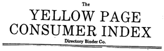 THE YELLOW PAGE CONSUMER INDEX DIRECTORY BINDER CO. logo