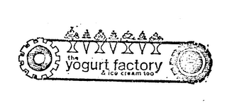 THE YOGURT FACTORY & ICE CREAM TOO logo