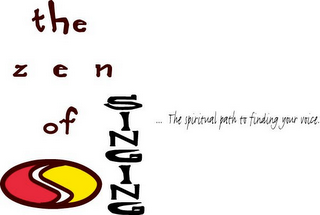 THE ZEN OF SINGING ...THE SPIRITUAL PATH TO FINDING YOUR VOICE. logo