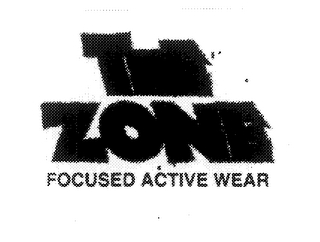 THE ZONE FOCUSED ACTIVE WEAR logo
