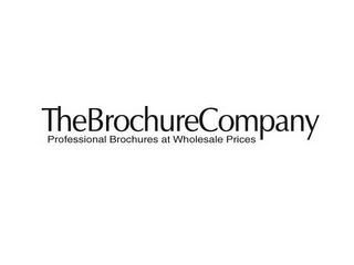 THEBROCHURECOMPANY PROFESSIONAL BROCHURES AT WHOLESALE PRICES logo