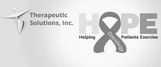 THERAPEUTIC SOLUTIONS, INC. HOPE HELPING ONCOLOGY PATIENTS EXERCISE logo