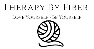 THERAPY BY FIBER LOVE YOURSELF BE YOURSELF logo
