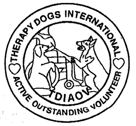 THERAPY DOGS INTERNATIONAL TDIAOV ACTIVE OUTSTANDING VOLUNTEER logo