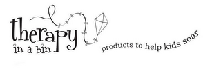 THERAPY IN A BIN PRODUCTS TO HELP KIDS SOAR logo