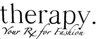 THERAPY. YOUR RX FOR FASHION logo
