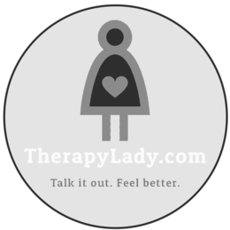 THERAPYLADY.COM TALK IT OUT. FEEL BETTER. logo