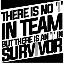THERE IS NO 'I' IN TEAM BUT THERE IS AN 'I' IN SURVIVOR logo
