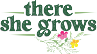 THERE SHE GROWS logo
