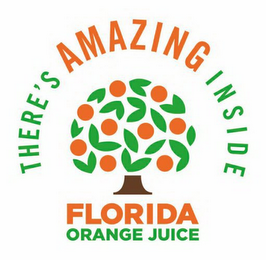 THERE'S AMAZING INSIDE FLORIDA ORANGE JUICE logo