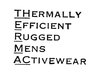 THERMALLY EFFICIENT RUGGED MENS ACTIVEWEAR logo