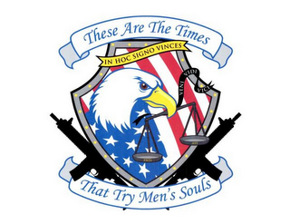 THESE ARE THE TIMES THAT TRY MEN'S SOULS IN HOC SIGNO VINCES VENI VIDI VICI FICG ATF logo