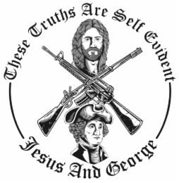 THESE TRUTHS ARE SELF EVIDENT JESUS AND GEORGE logo