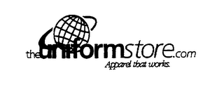 THEUNIFORMSTORE.COM APPAREL THAT WORKS. logo