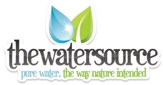 THEWATERSOURCE PURE WATER, THE WAY NATURE INTENDED logo