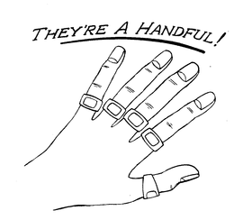 THEY'RE A HANDFUL! logo