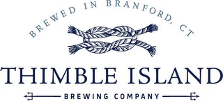 THIMBLE ISLAND BREWING COMPANY BREWED IN BRANFORD, CT logo