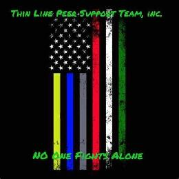 THIN LINE PEER SUPPORT TEAM, INC. NO ONE FIGHTS ALONE logo