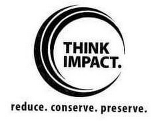 THINK IMPACT. REDUCE. CONSERVE. PRESERVE. logo
