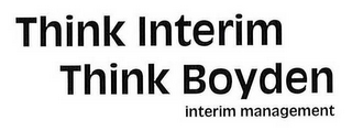 THINK INTERIM THINK BOYDEN INTERIM MANAGEMENT logo